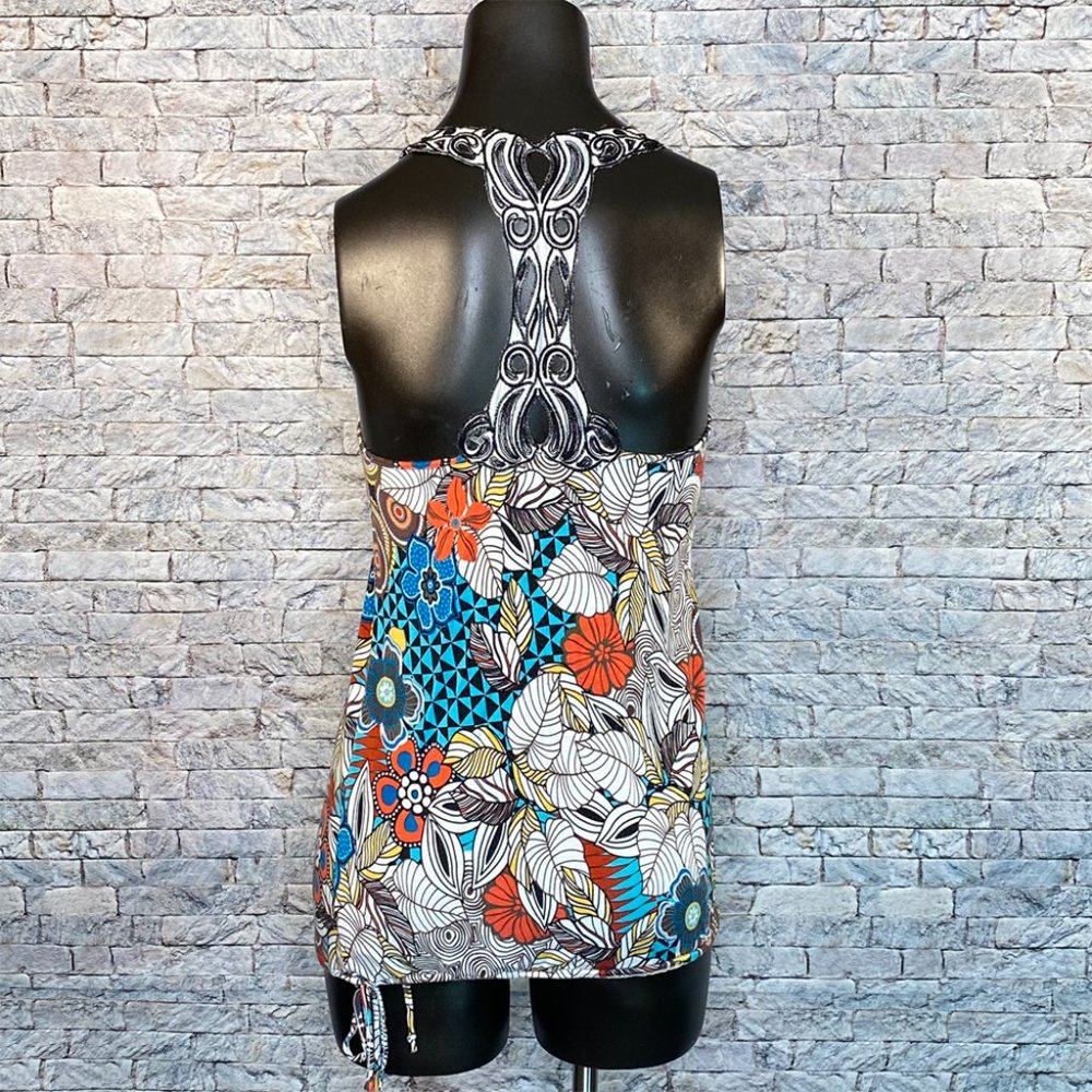 American Rag Floral Print Tank Top Racer Back Style Women's Size Small - Picture 4 of 6